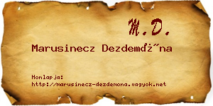Marusinecz Dezdemóna névjegykártya
